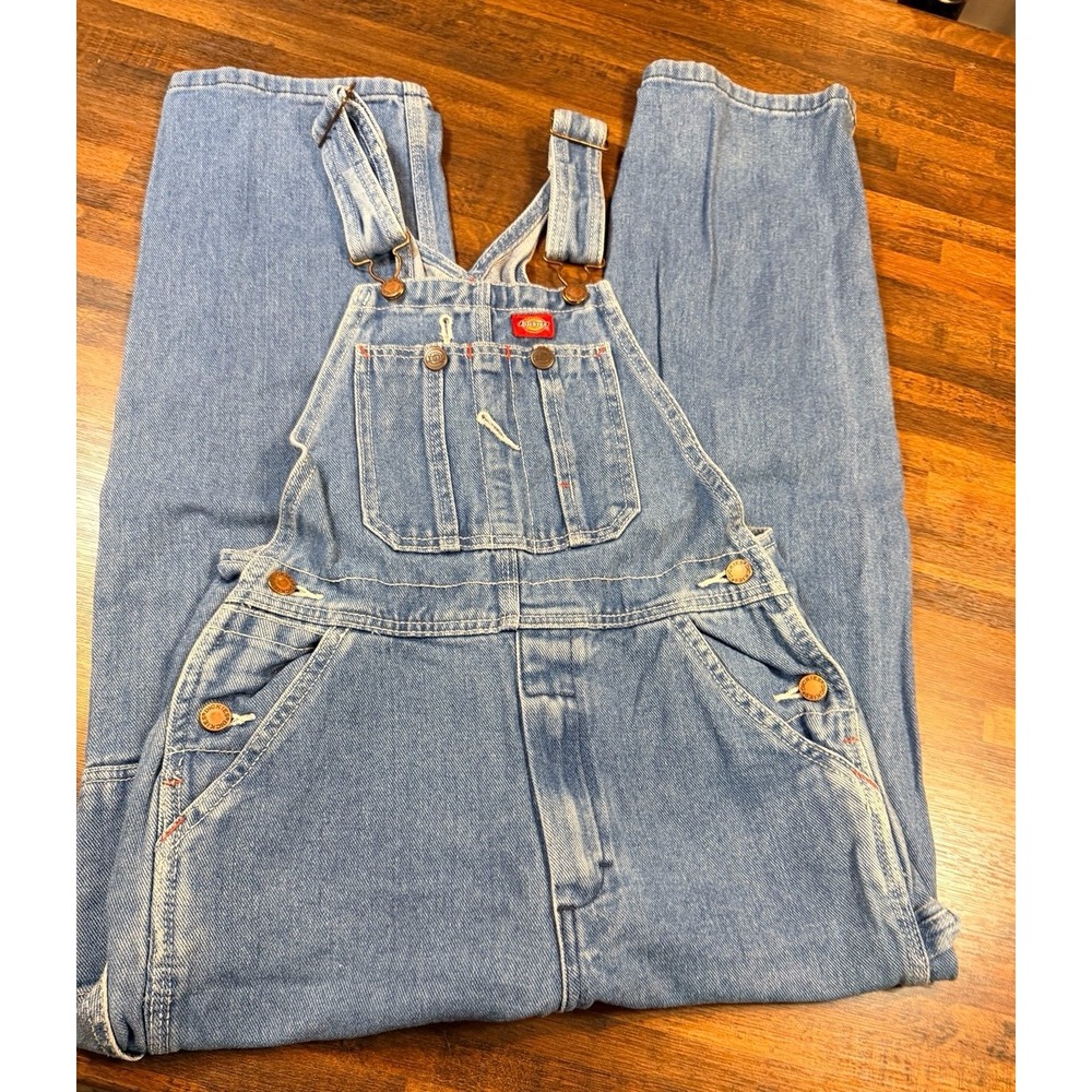 Dickies boys Denim bib overalls.  Size Medium 10/12.